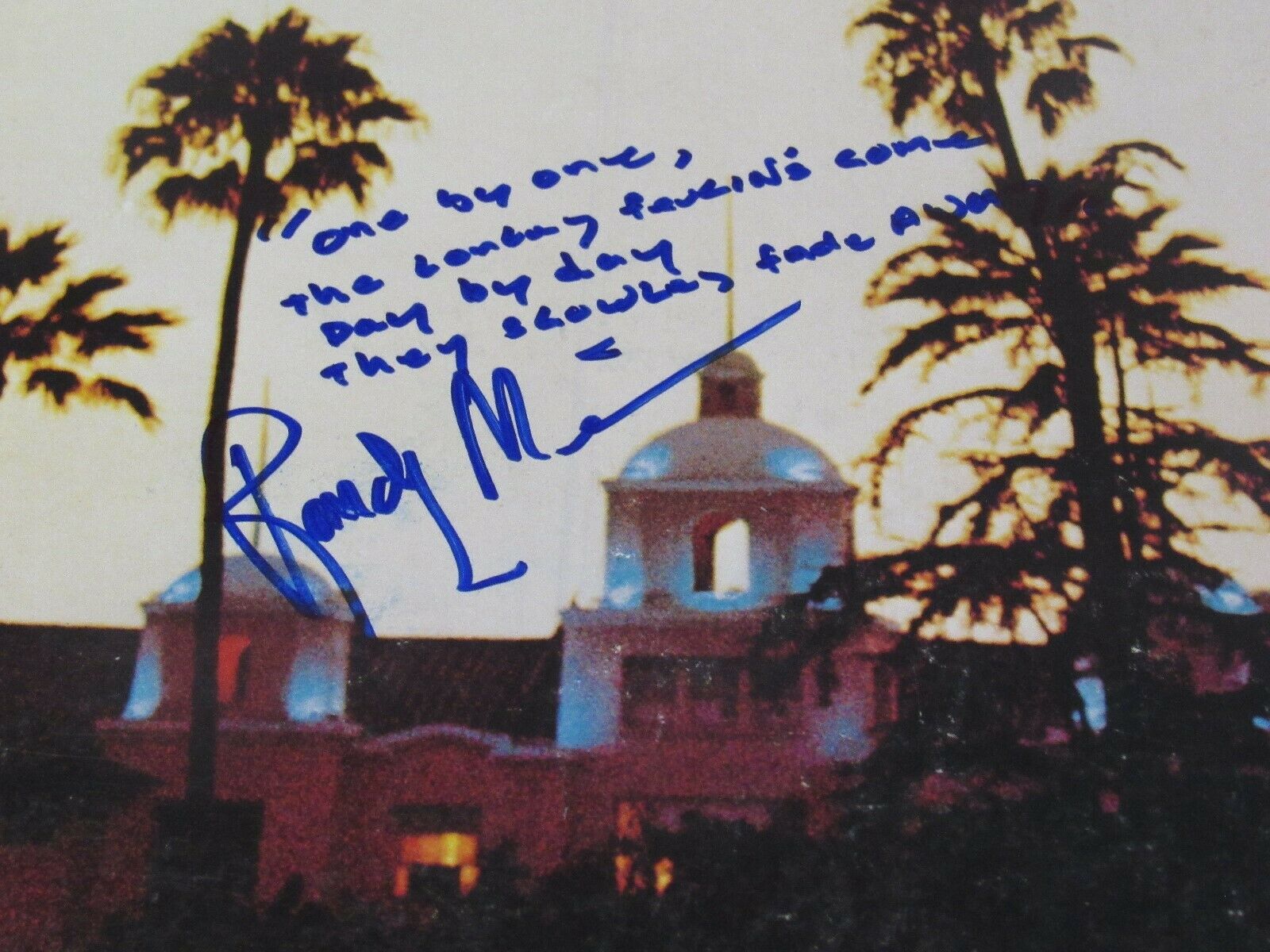 Handwritten lyrics to “Try & Love Again” and signature