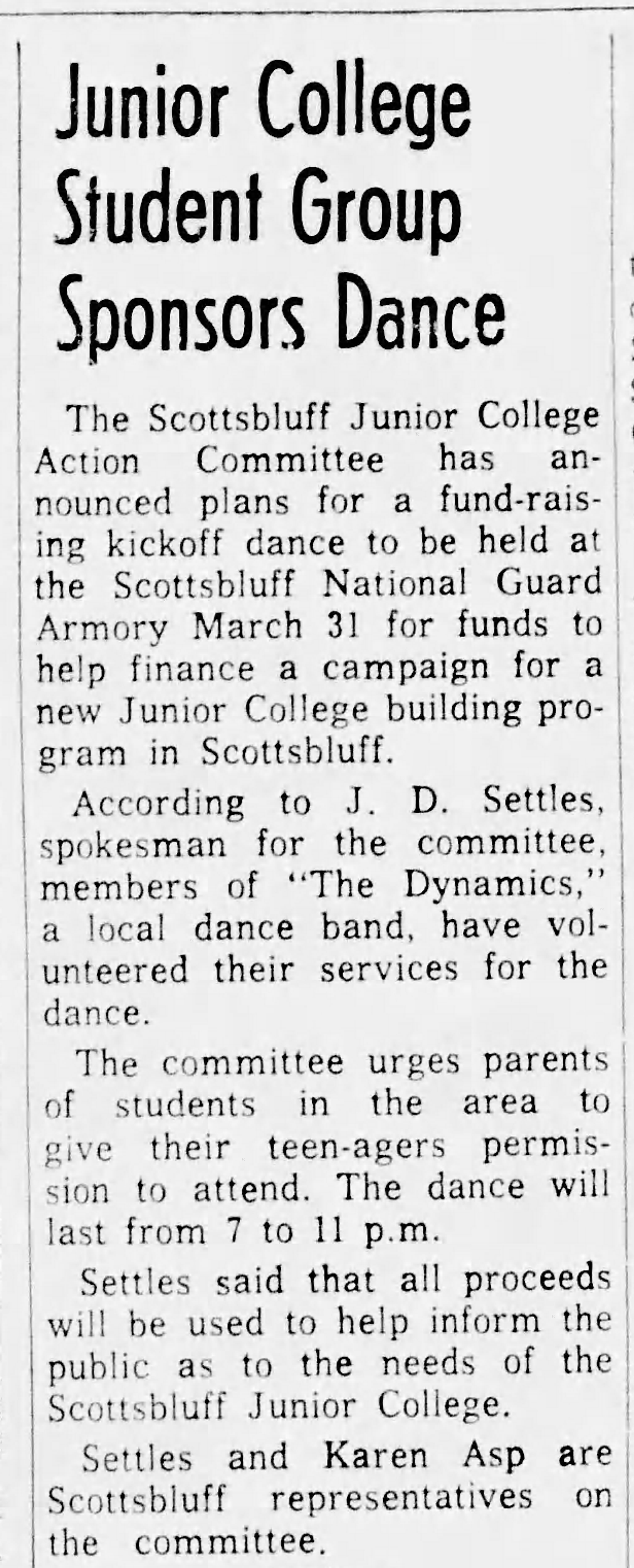 The Dynamics National Guard Armory, Scottsbluff, NE, March 31, 1965